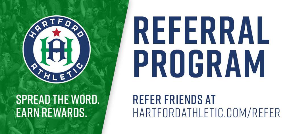 Graphic for the Hartford Athletics referral program