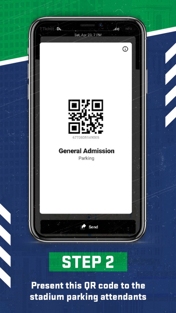 Hartford Athletic mobile parking step 2: present this QR code to the stadium parking attendants