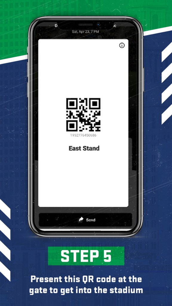 Hartford Athletic mobile ticketing with SeatGeek step 5: present this QR code at the gate to get into the stadium