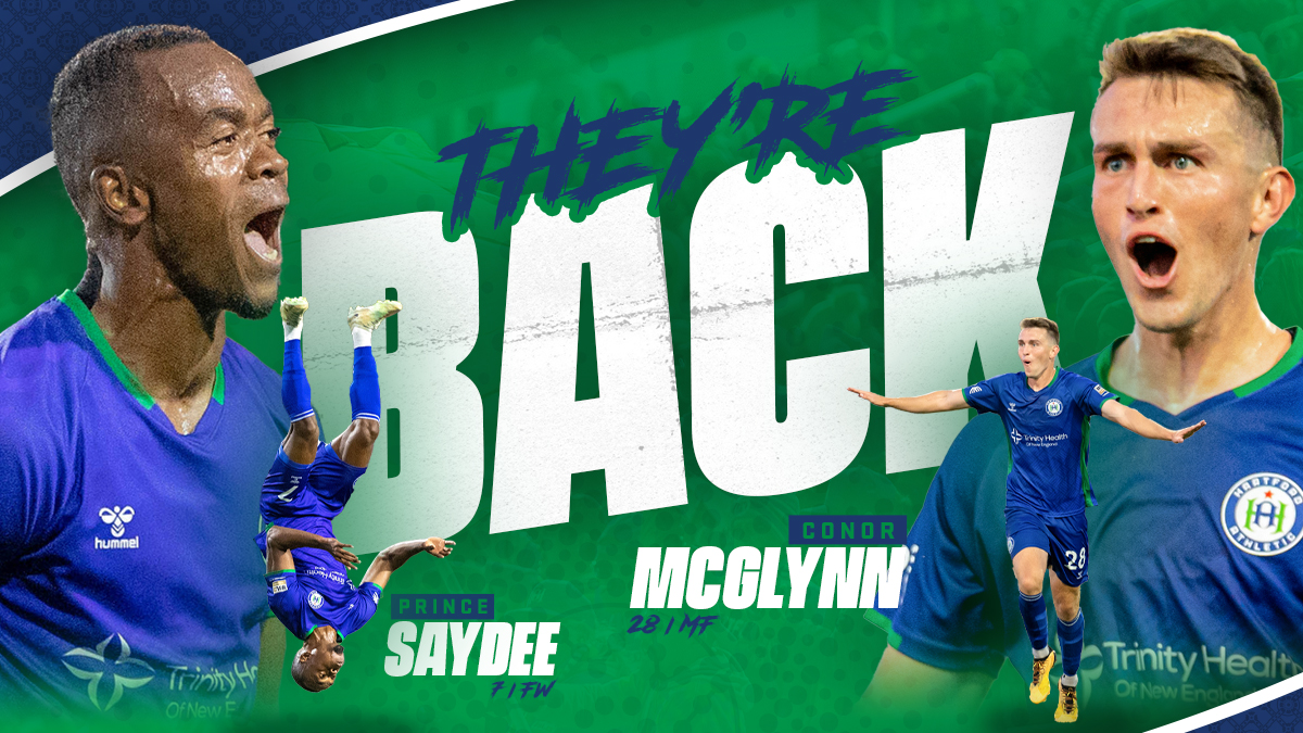 Conor McGlynn and Prince Saydee Return to Hartford Athletic for 2023 Season featured image