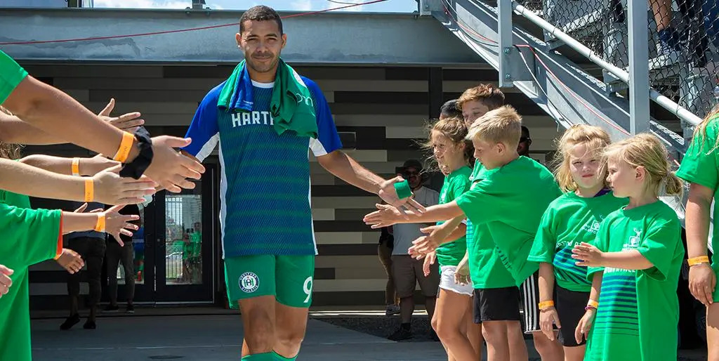 High Five Tunnel graphic for Hartford Athletic