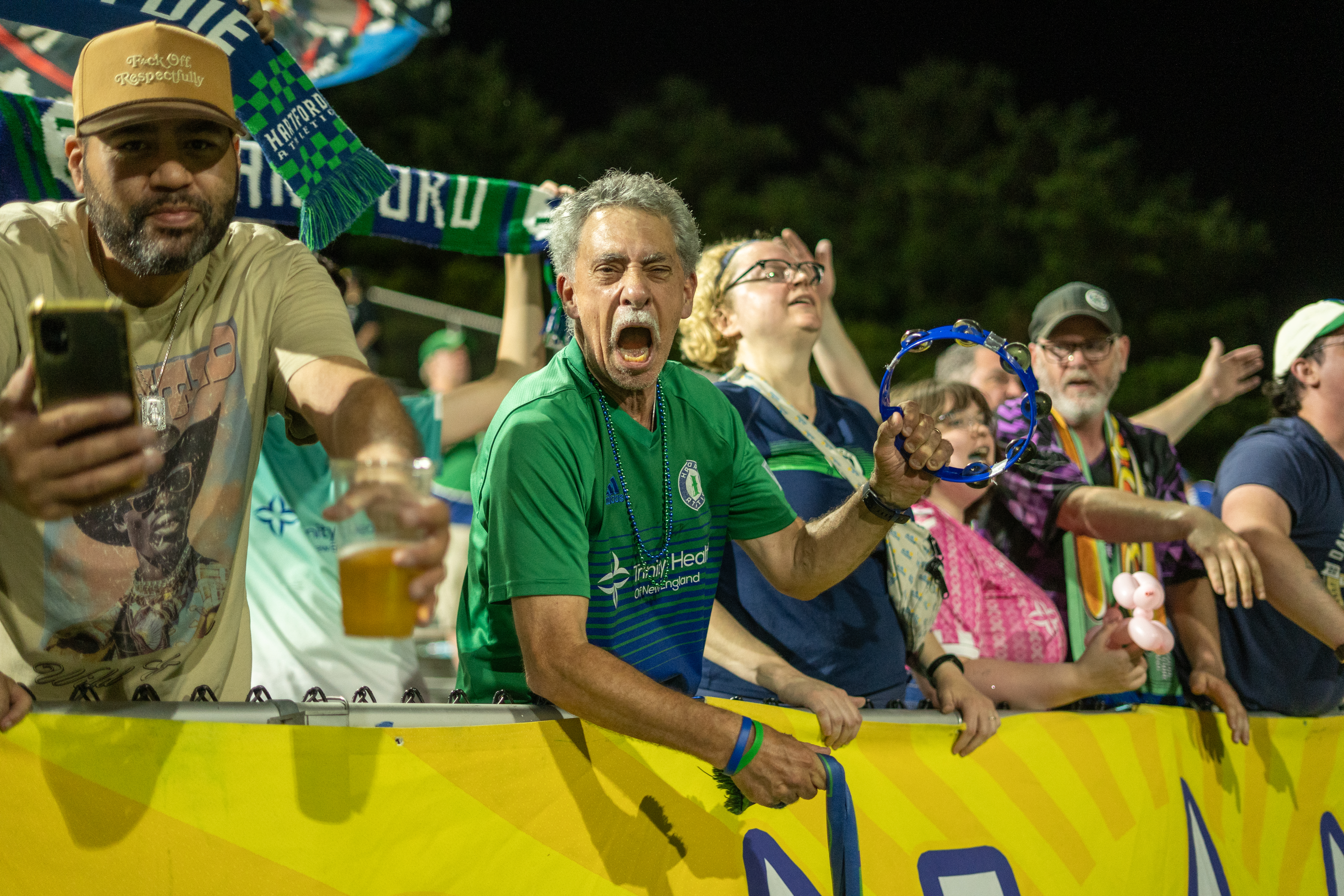 Fan Cheering in Stands