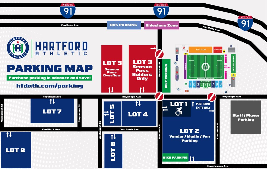 Trinity Health Stadium Parking Map